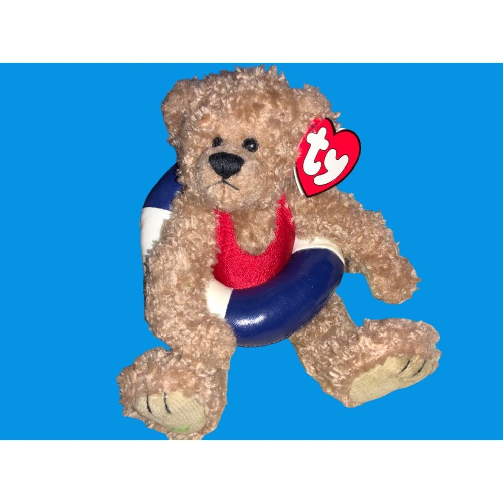 Ty Attic Treasures Allura 8" Plush Bear  The Bear with Float Ring
